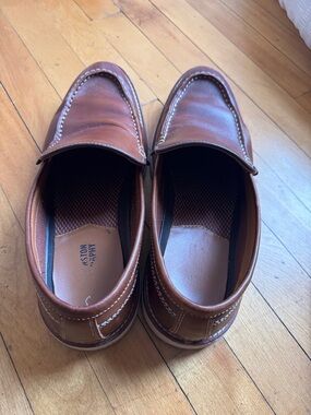 Johnston & Murphy Men's Cognac Leather Slip-On Loafers